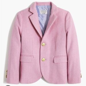 J.Crew Crewcuts SchoolGirl Adorable pink Wool Blazer Button Up Sz 4T - 5T
